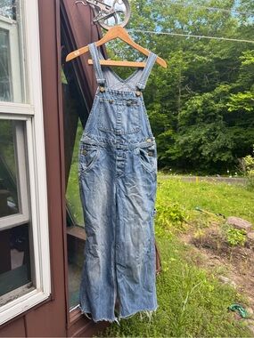 Vintage Lee Light Blue Denim Women's Overalls